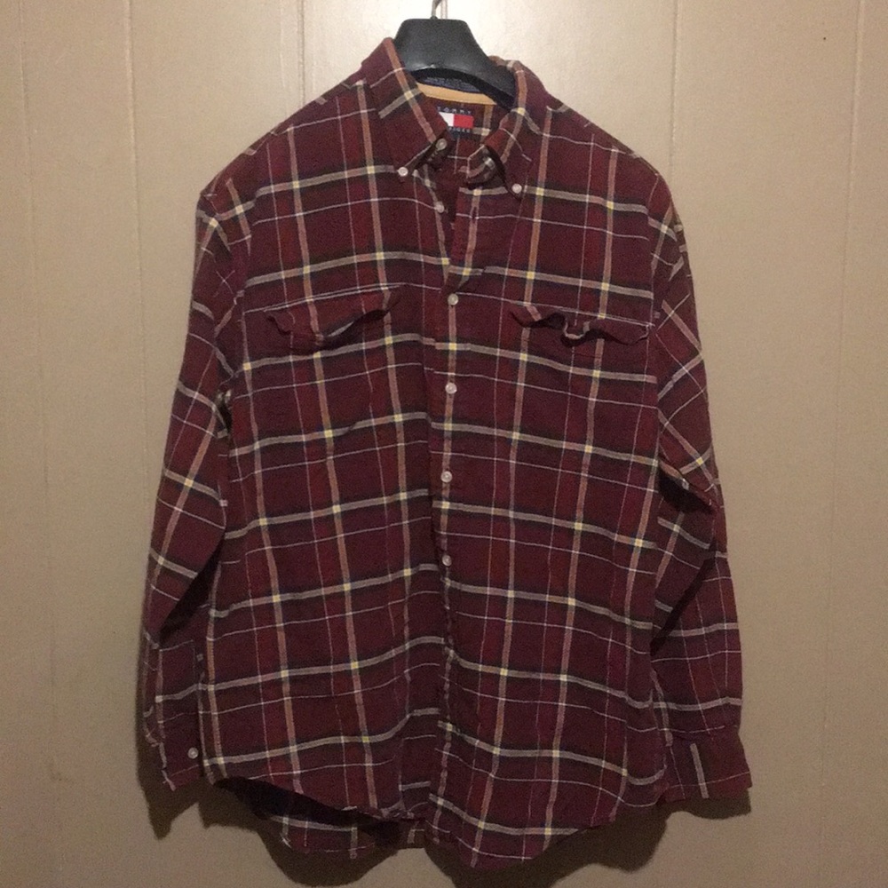 Tommy Hilfiger l/s plaid button down vintage shirt